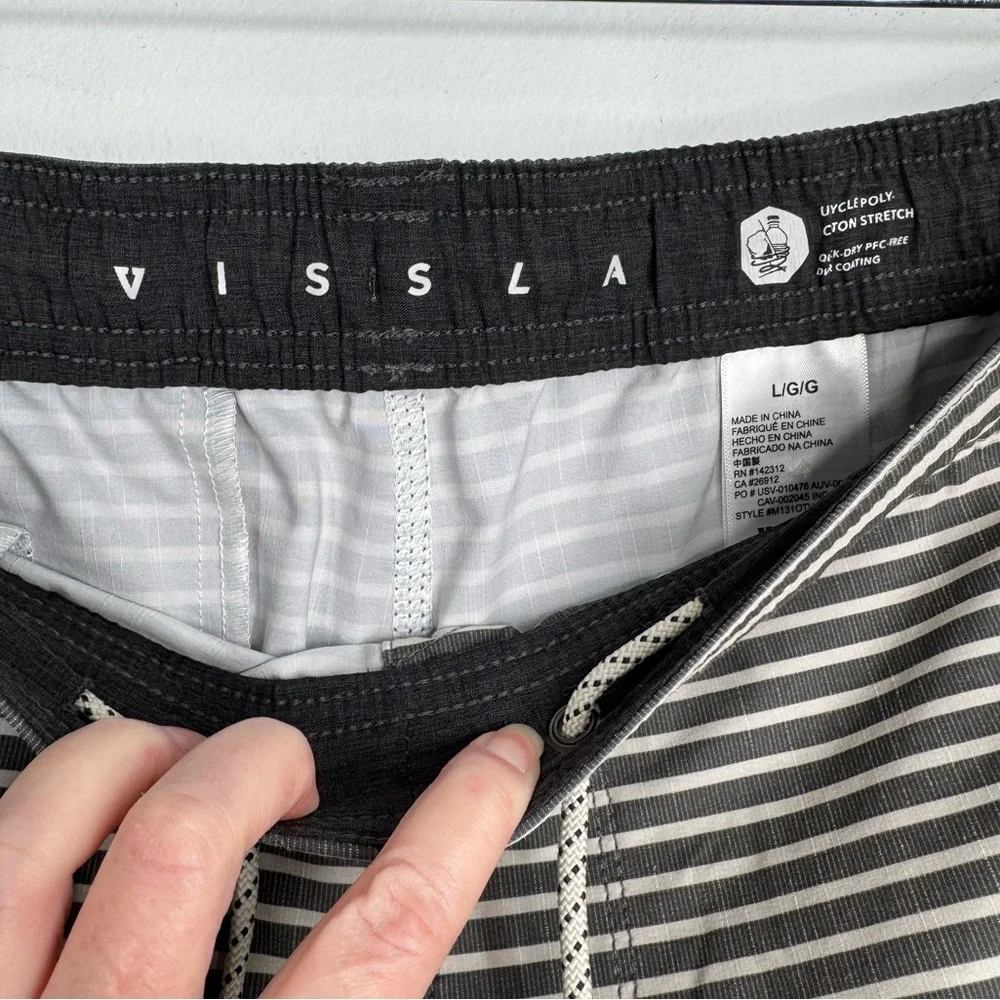 Vissla Gray Cream Mint Green Boardshorts Men’s Size Large